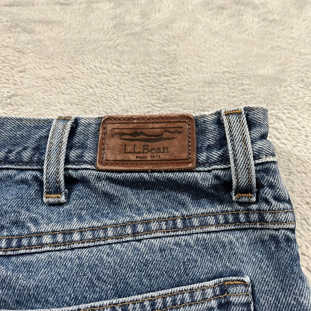 LL Bean Jeans Mens 34x30* Denim Blue Flannel Lined Classic‎ Fit Outdoor Y2K